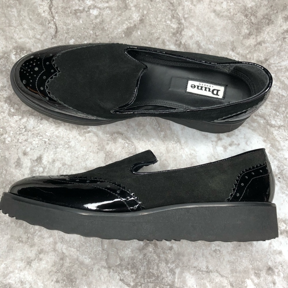 Dune leather Garner wingtip loafers